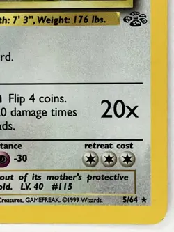 Kangaskhan MP 5/64 Unlimited Jungle Pokemon TCG Holo - Image 5