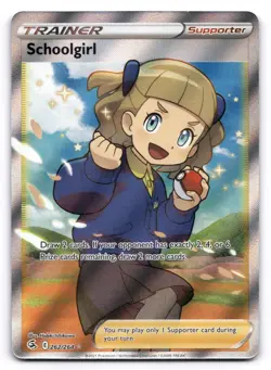 Schoolgirl NM Full Art 262/264 Swsh08: Fusion Strike Pokemon TCG Holo - Image 1