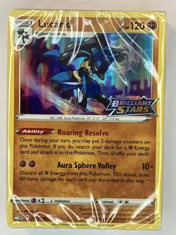 Lucario NM SEALED SWSH186 Brilliant Stars SWSH Build & Battle Deck Pokemon - Image 1