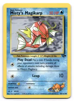Misty's Magikarp NM 88/132 Unlimited Gym Challenge Pokemon Common - Image 1