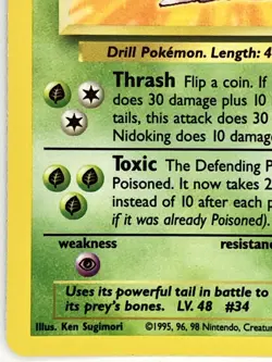 Nidoking NM 11/102 Unlimited Base Set Pokemon TCG Holo - Image 5
