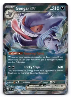 Gengar ex NM 104/162 Holo Temporal Forces Pokemon Double Rare - Image 1