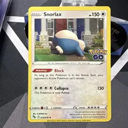 Snorlax 055/078 Holo Rare Pokemon GO Pokemon NM Cosmos Holo - Image 1