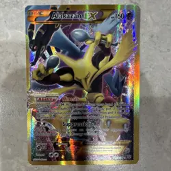 Pokemon Alakazam EX Secret Rare Full Art Holo 125/124 Fates Collide 160 HP 2016 - Image 2