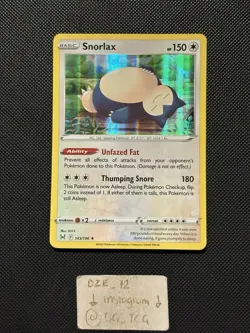 Pokemon Lost Origin - Snorlax - 143/196 - Holo Rare - M/NM - Image 1