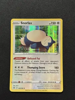 Pokemon Lost Origin - Snorlax - 143/196 - Holo Rare - M/NM - Image 2