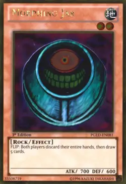 Yugioh! LP Morphing Jar - PGLD-EN081 - Gold Rare - 1st Edition Lightly Played, E - Image 1