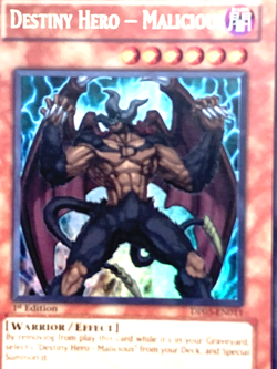 yugioh Destiny HERO - Malicious DP05-EN011 1st Edition Ultra Rare Near Mint - Image 2