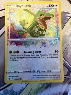 Rayquaza Holo 138/185 Sword & Shield Vivid Voltage Pokemon TCG Card - Image 2
