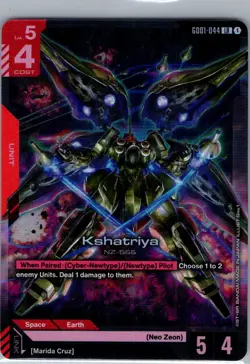 Kshatriya GD01-044 LR Newtype Rising - Gundam Card Game - NM - Image 1