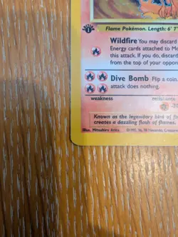 Pokemon Moltres Fossil 1st Edition Holo Rare Card 27/62 HP - Image 5