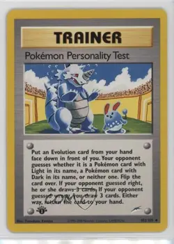 Pokemon Personality Test 1st Ed. Neo Destiny #102 2002 - Image 1