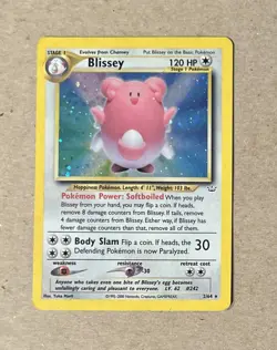 2000 Pokemon Neo Revelation Blissey Holo Card 2/64 - Image 1