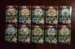 Pokemon Bandai Sealdass Sticker Cards - 1997/98- 10 Cards - Marowak, Hitmonlee - Image 1