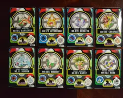 Pokemon Bandai Sealdass Sticker Cards - 1997/98- 10 Cards - Marowak, Hitmonlee - Image 3