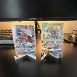 Lycanroc GX & Kommo-o GX Holo Pokemon TCG SM Guardians Rising Nintendo Cards Lot - Image 1