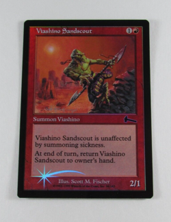 MAGIC THE GATHERING URZA'S LEGACY VIASHINO SANDSCOUT FOIL NM ENGLISH MTG - Image 1