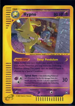 Pokemon AQUAPOLIS - #H12/H32 Hypno - Holo - ENG - Heavily Played/INKED - Image 1