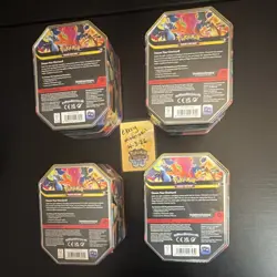 Pokemon TCG Mega Charizard X and Y ex Tin Box Lot of 4 Tins Promo English Sealed - Image 2