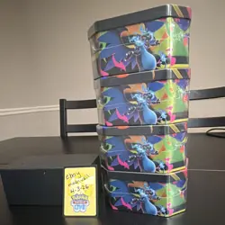 Pokemon TCG Mega Charizard X and Y ex Tin Box Lot of 4 Tins Promo English Sealed - Image 3