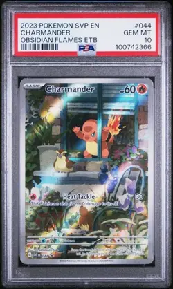 PSA 10 - 2023 Pokemon Obsidian Flame CHARMANDER #044 (2366) - Image 1