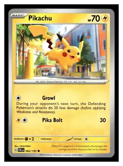 Nintendo Pokemon SV02: Paldea Evolved Pikachu #062/193 Common - Image 1
