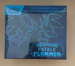 Pokemon TCG Top-Trainer-Box „Mega-Entwicklung : Fatale Flammen“ DE NEU & OVP ✅ - Image 1
