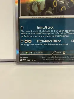 Pokemon Umbreon 059/131 Sv: Prismatic Evolutions Rare Holo Stage 1 110 HP Matazo - Image 3