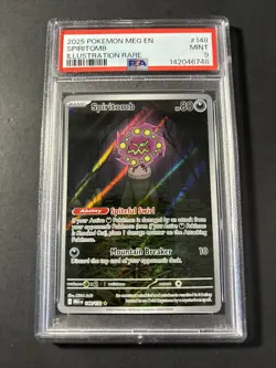 Pokemon Spiritomb 148 Illustration Rare IR Mega Evolution PSA 9 Fresh Grade - Image 1