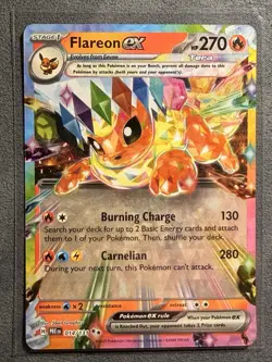 Flareon EX 014/131 Double Rare Holo Prismatic Evolutions Pokemon TCG NM - Image 1