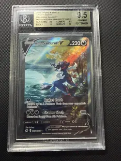 BGS 9.5 Gem Mint Pokemon 2023 Hisuian Samurott V GVV Crown Zenith Galarian - Image 1