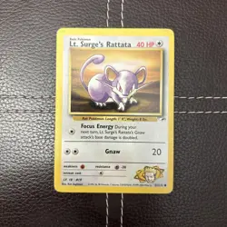 Pokemon TCG - Lt. Surge's Rattata - 82/132 - Gym Heroes - MP Common (2000) - Image 1