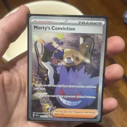 Pokemon TCG Morty's Conviction SV05 Holo Special Illustration Rare 211/162 - Image 1