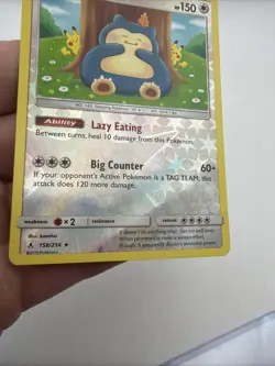 Snorlax 158/214 ~ Reverse Holo Unbroken Bonds - Pokemon TCG ~ (& Pikachu) NMT - Image 2