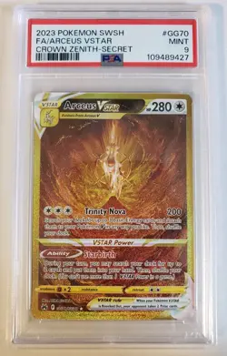 Pokemon Sword & Shield Crown Zenith Arceus VStar GG70/GG70, PSA 9 - Image 1