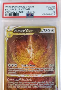 Pokemon Sword & Shield Crown Zenith Arceus VStar GG70/GG70, PSA 9 - Image 2