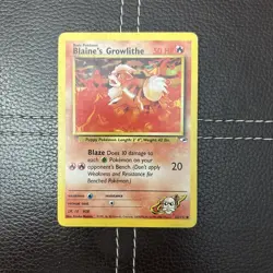 Pokemon TCG - Blaine's Growlithe - 62/132 - Gym Heroes - MP Common (2000) - Image 1