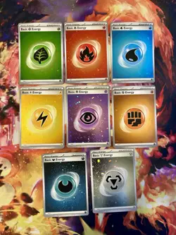 Pokemon Scarlet & Violet 151 Holo Energy Full Lot (8) (Swirls) SVE EN 001-008 - Image 1