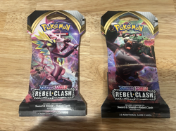 Lot of 2 - Pokemon TCG Sword and Shield Rebel Clash Booster Packs 820650806827 - Image 1