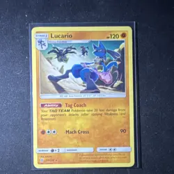 Pokemon TCG Lucario 117/236 Sm-Unified Minds Rare ( LP ) - Image 1