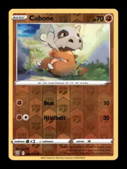 CUBONE 069/163 C BATTLE STYLES POKEMON REVERSE HOLO NM/M - Image 1