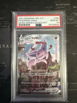 PSA 10 Espeon Vmax Full Art 189/S-P - 2021 Eevee Heroes Eevee's Set JPN Pokemon - Image 1