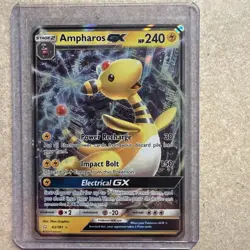 Pokemon 2019 TCG Ampharos GX Holo Card 43/181 Sun & Moon Team Up Ultra Rare - Image 1