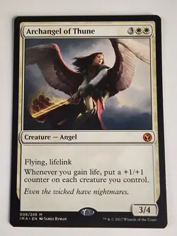Mtg Archangel of Thune Iconic Masters Regular. NM Condition. - Image 1