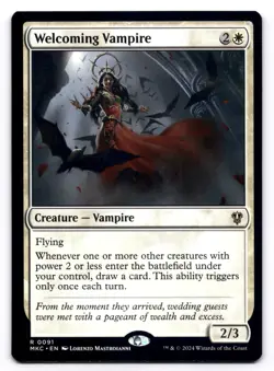Welcoming Vampire NM Commander: Murders at Karlov Manor 0091 MTG Regular - Image 1