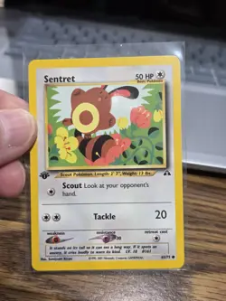 Pokemon Cards: Neo Discovery 1st Edition Common: Sentret 63/75 - Image 1