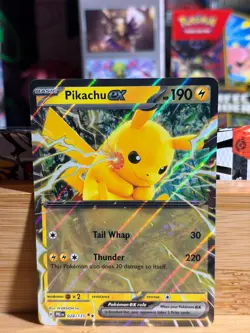 PIKACHU EX 028/131 Prismatic Evolutions DOUBLE RARE Holo Pokemon TCG NM - Image 1