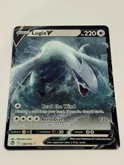 Pokemon Lugia V 138/195 Sword & Shield - Silver Tempest Ultra Rare Holo NM TCG - Image 4