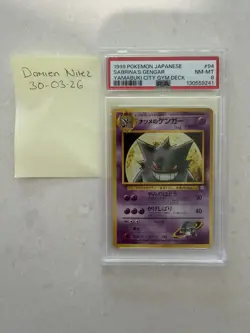 Pokemon Sabrina’s Gengar 1999 Japanese PSA 8 - Image 1