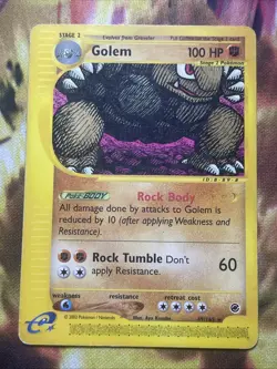 1x Golem - 49/165 - Rare Moderately Played Pokemon G2 - Expedition - Image 1